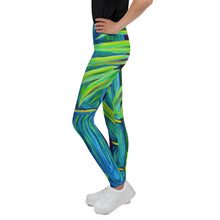 Load image into Gallery viewer, Blue Bamboo - Youth Leggings