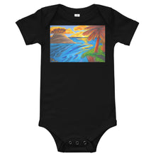 Load image into Gallery viewer, "Palm Island Sunrise" Baby short sleeve one piece