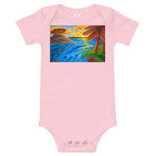 Load image into Gallery viewer, "Palm Island Sunrise" Baby short sleeve one piece
