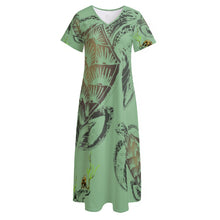 Load image into Gallery viewer, " ʻEa" by Hakuole Designs V-neck ʻIʻiwi Dress
