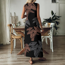 Load image into Gallery viewer, &quot;Hāloa ʻEleʻele&quot; by Hakuole Designs &quot;Nanea&quot; V-Neck Long Dress
