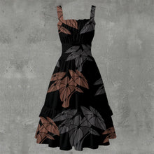 Load image into Gallery viewer, &quot;Hāloa ʻEleʻele&quot; by Hakuole Designs - &quot;Koloa&quot; Women‘s Ruffle Hem Dress
