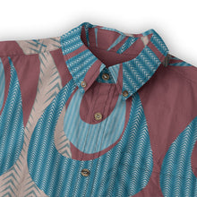 Load image into Gallery viewer, "Kino Wahine Māmā Iwi" by Hakuole Designs Men's Long Sleeve Cotton Shirt
