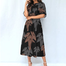 Load image into Gallery viewer, &quot;Hāloa ʻEleʻele&quot; by Hakuole Designs &quot;Palila&quot; Elastic Waist Dress
