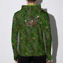 Load image into Gallery viewer, "Laka" by Hakuole Designs Men's Sunscreen Fishing Hoodie With Thumb Holes
