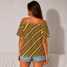 Load image into Gallery viewer, "Pewa" by Hakuole Designs "Poʻohiwi" Off-Shoulder Top
