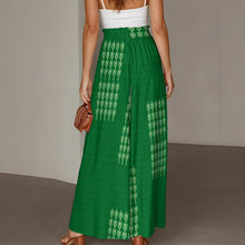 Load image into Gallery viewer, "Lōʻī Kalo" by Hakuole Designs Women's Ruffled Wide-Leg Pants
