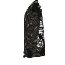 Load image into Gallery viewer, "3 Kāhili" ʻEleʻele by Hakuole Designs "ʻIwa" Cardigan
