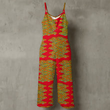 Load image into Gallery viewer, "Humupapa ʻUla" by Hakuole Designs Women’s Spaghetti Strap Wide-Leg Jumpsuit
