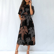 Load image into Gallery viewer, &quot;Hāloa ʻEleʻele&quot; by Hakuole Designs &quot;Palila&quot; Elastic Waist Dress
