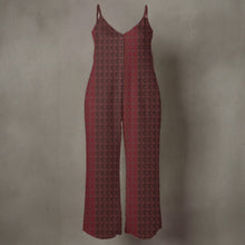 Load image into Gallery viewer, &quot;Moananuiākea Ahupuaʻa&quot; by Hakuole Designs- &quot;Nēnē&quot; Women’s Spaghetti Strap Wide-Leg Jumpsuit
