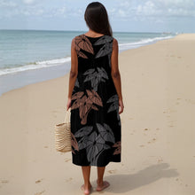 Load image into Gallery viewer, &quot;Hāloa ʻEleʻele&quot; by Hakuole Designs &quot;Mākeke&quot; Slub Dress
