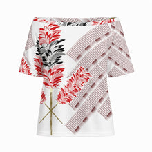 Load image into Gallery viewer, "Kāhili" by Hakuole Designs "Poʻohiwi" Off-Shoulder Top
