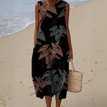 Load image into Gallery viewer, &quot;Hāloa ʻEleʻele&quot; by Hakuole Designs &quot;Mākeke&quot; Slub Dress
