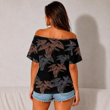 Load image into Gallery viewer, "Hāloa ʻEleʻele" by Hakuole Designs "Poʻohiwi' Off-Shoulder Top
