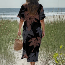 Load image into Gallery viewer, &quot;Hāloa ʻEleʻele&quot; by Hakuole Designs ʻApapane Jumpsuit Dress
