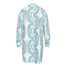 Load image into Gallery viewer, "Hoʻolono I Ka Lāʻau" Teal by Hakuole Designs "Kamaki" Tunic
