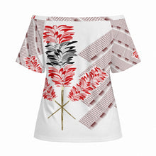 Load image into Gallery viewer, "Kāhili" by Hakuole Designs "Poʻohiwi" Off-Shoulder Top
