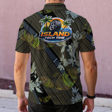 Load image into Gallery viewer, CUSTOM ORDER by Hakuole Designs Island Tech Tire Men's Polo Shirt
