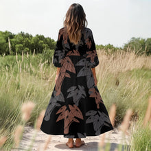 Load image into Gallery viewer, &quot;Hāloa ʻEleʻele&quot; by Hakuole Designs &quot;Manu ʻŌʻŌ &quot; Long Sleeve Dress
