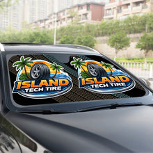 Load image into Gallery viewer, CUSTOM Hakuole Designs Island Tech Tire Windshield Sunshade
