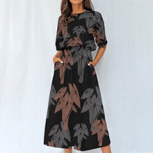 Load image into Gallery viewer, &quot;Hāloa ʻEleʻele&quot; by Hakuole Designs &quot;Palila&quot; Elastic Waist Dress

