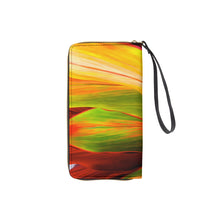 Load image into Gallery viewer, "Ti Leaf Series #1" by Rachael Ray Art Long Wallet With Black Hand Strap
