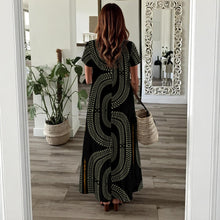 Load image into Gallery viewer, "Hoʻolono" ʻEleʻele by Hakuole Designs "ʻIʻiwi" Dress
