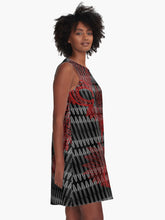 Load image into Gallery viewer, &quot;Mākini&quot; ʻUlaʻula by Hakuole Designs A Line Dress
