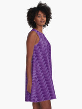 Load image into Gallery viewer, &quot;Aloha ʻĀina&quot; ʻPoni&quot; by Hakuole Designs A Line Dress
