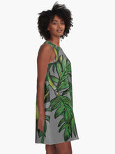 Load image into Gallery viewer, &quot;Malu ʻUlu&quot; ʻĀhinahina by Hakuole Designs A Line Dress
