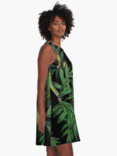 Load image into Gallery viewer, &quot;Malu ʻUlu&quot; ʻEleʻele by Hakuole Designs A Line Dress
