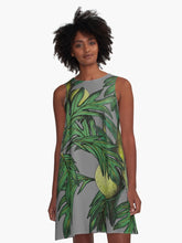 Load image into Gallery viewer, &quot;Malu ʻUlu&quot; ʻĀhinahina by Hakuole Designs A Line Dress
