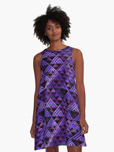 Load image into Gallery viewer, &quot;Wiliau Hōkū&quot; by Hakuole Designs A Line Dress (Galaxy)
