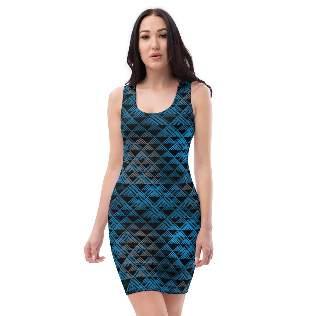 Kanakaflage Blue by Hakuole Designs Pili Paʻa Dress