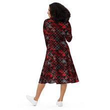 Load image into Gallery viewer, Kanakaflage Ula by Hakuole Designs  long sleeve midi dress
