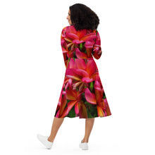 Load image into Gallery viewer, Manaʻolana (Hope) by Rachael Ray Art long sleeve midi dress
