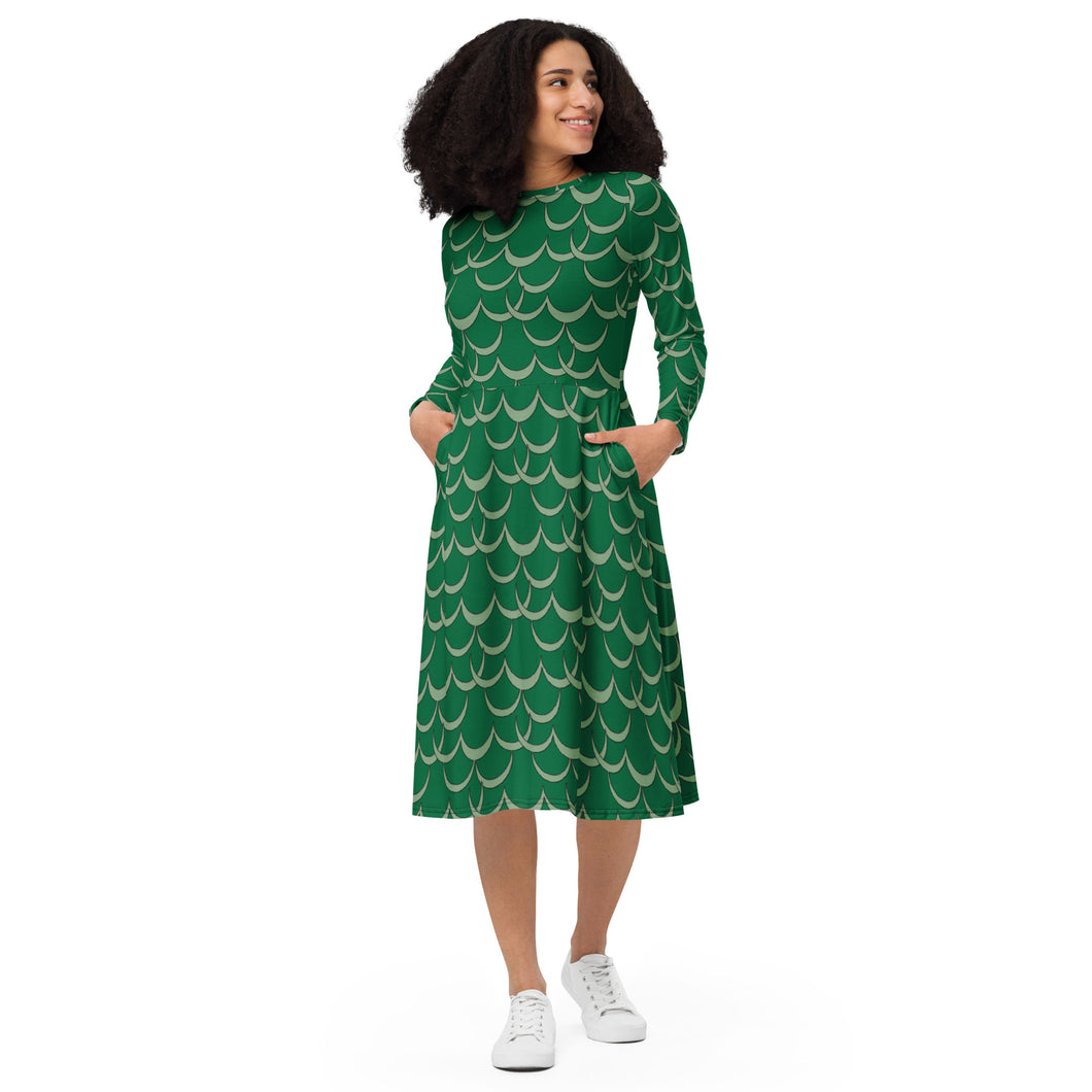 Unahi by Hakuole Designs long sleeve midi dress