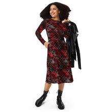 Load image into Gallery viewer, Kanakaflage Ula by Hakuole Designs  long sleeve midi dress
