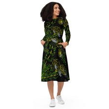 Load image into Gallery viewer, Mamo Lehua by Hakuole Designs long sleeve midi dress
