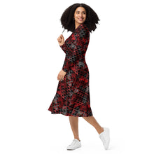 Load image into Gallery viewer, Kanakaflage Ula by Hakuole Designs  long sleeve midi dress
