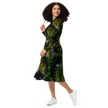 Load image into Gallery viewer, Mamo Lehua by Hakuole Designs long sleeve midi dress
