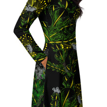 Load image into Gallery viewer, Mamo Lehua by Hakuole Designs long sleeve midi dress
