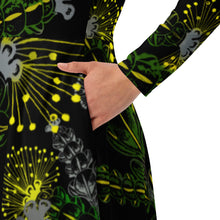 Load image into Gallery viewer, Mamo Lehua by Hakuole Designs long sleeve midi dress
