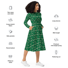 Load image into Gallery viewer, Unahi by Hakuole Designs long sleeve midi dress
