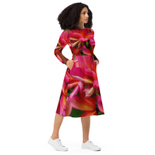 Load image into Gallery viewer, Manaʻolana (Hope) by Rachael Ray Art long sleeve midi dress
