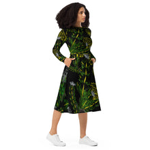 Load image into Gallery viewer, Mamo Lehua by Hakuole Designs long sleeve midi dress
