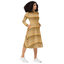 Load image into Gallery viewer, Makini by Hakuole Designs long sleeve midi dress
