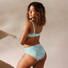 Load image into Gallery viewer, Hauneneʻe (Glacier) by Hakuole Designs high-waisted lole ʻau kai bikini
