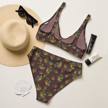 Load image into Gallery viewer, Puakenikeni by Honiʻs Hawaiʻi Recycled high-waisted lole ʻau kai bikini
